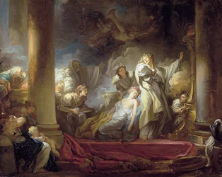 Der Hohepriester Coresus opfert sich, um Callirhoe zu retten