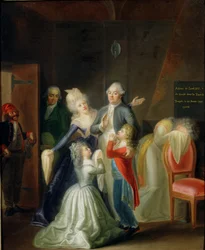 Abschied von Ludwig XVI. durch seine Familie im Tempel, 20. Januar 1793