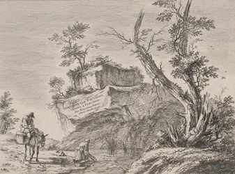 Titelblatt zu einer Serie von zehn Landschaften, 1763