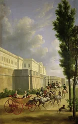 Napoleon I und Marie-Louise auf dem Weg zur Jagd in Compiègne, 1811