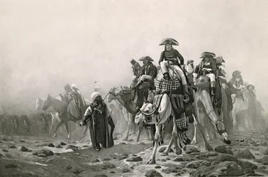 General Bonaparte in Ägypten, aus Eine Sammlung von Werken von Jean-Leon Gerome in 100 Photogravuren, 1881