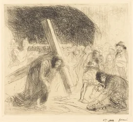 Christus trägt das Kreuz (siebte Platte)
