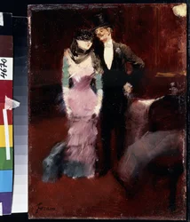 Abfahrt von einem Maskenball in der Pariser Oper