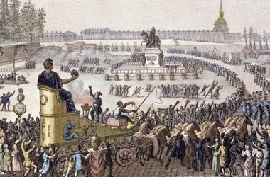 Erste Feier der Freiheit in Paris am 15. April