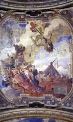Decke des Rathauses von Toulouse: Allegorie des Todes von Simon de Montfort von Jean Paul Laurens