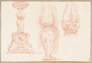 Studie von Balustern und Kandelabern