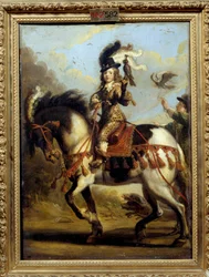 Reiterporträt des jungen Ludwig XIV. (1638-1715) auf der Jagd