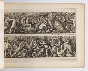 Platte aus "Frises, feuillages ou tritons marins, à la romaine"