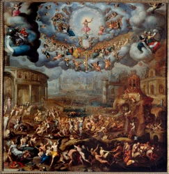 Das Jüngste Gericht. Lebensdaten des Künstlers: 1522-1594. 16. Jahrhundert. Maße: 1,45 x 1,42 m