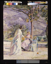 Unter dem Orangenbaum oder die Terrasse bei Les Pâquerettes
