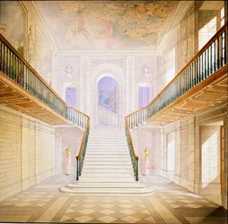 Entwurf für eine Treppe in der Painted Hall, Chatsworth