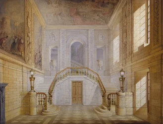 Entwurf für eine Treppe in der Painted Hall, Chatsworth