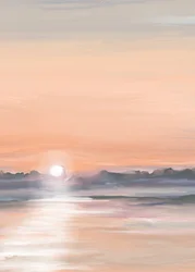 Gelassene Sonnenuntergangsreflexion