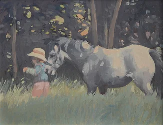 Caroline und Rosie das Pony