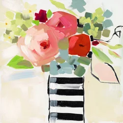 Schwarz-weiße Vase