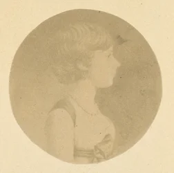 Mezzotinto-Porträt eines Mädchens im Profil, aus Die St. Memin Sammlung von Porträts, 1862
