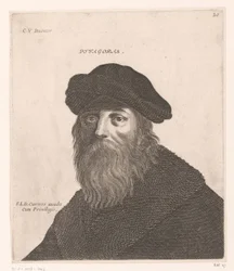Porträt des Pythagoras. Pythagoras. (Titel auf dem Objekt). Büsten von Philosophen und Königen (Serientitel)