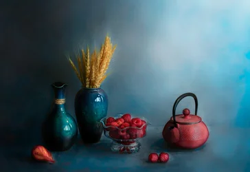 Rustikales Beeren Stillleben