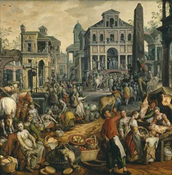 Marktszene mit Ecce Homo