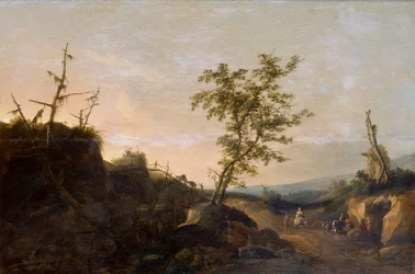 Reisende in einer Landschaft