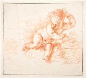 Putti sammeln Früchte