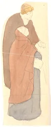 Stehende Frau und Mann