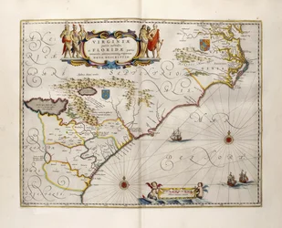 Karte von Virginia und Florida, 1667