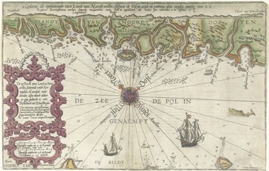 Karte eines Teils der Küste von Norwegen und Schweden