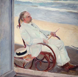 Antonio García am Strand