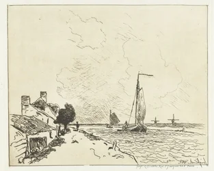 Zwei Segelschiffe (Sechs holländische Ansichten)