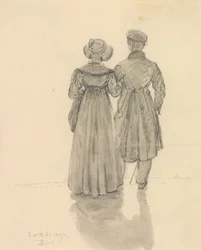 Mann und Frau von hinten