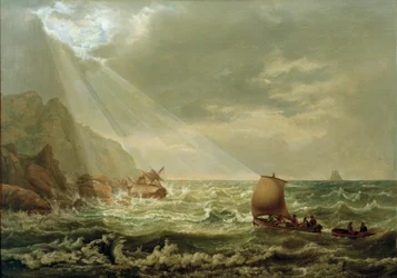 Schiffbruch an der Felsenküste von Capri