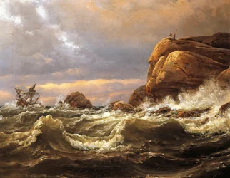 Schiffbruch an der Küste zwischen Larvik und Fredriksvern