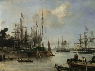 Ansicht des Hafens, Rotterdam