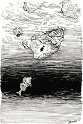 Fisch unter Plastik