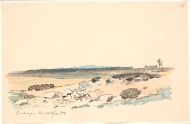 Landschaft von Hornbæk mit der Plantage und Kullen im Hintergrund