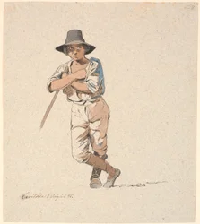 Stehender Hirtenjunge