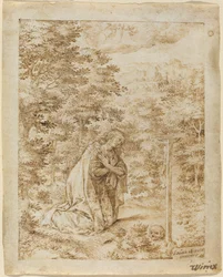 Maria Magdalena betet in der Wildnis