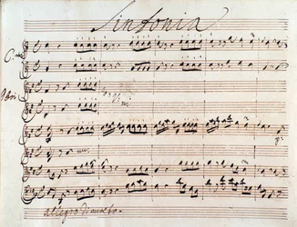 Erste Seite der Partitur von Adriano in Siria von J A Hasse (1752)