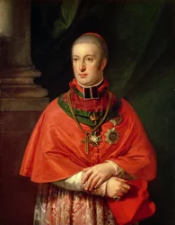 Rudolf von Habsburg, Erzherzog von Österreich (1788-1831), jüngster Sohn von Leopold II. (1747-93), in Kardinalsroben