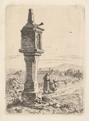 Gedenksäule mit einer eisernen Hand