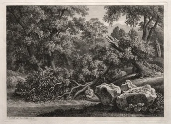 Heroische Landschaft: Der Satyr spielt die Flöte