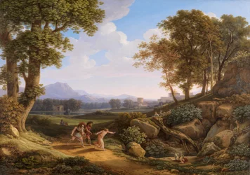 Klassische Landschaft mit Archemoros und Hypsipyle