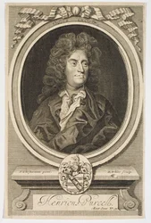 Porträt von Henry Purcell (1659-1695) graviert von Robert White (1645-1703)