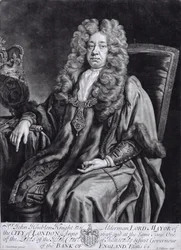 Sir John Houblon (1632-1711) graviert von R. Williams