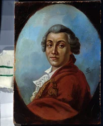 Porträt des Dichters Alexander Sumarokow (1717-1777). Gemälde von Johann Friedrich August Tischbein (1750-1812)