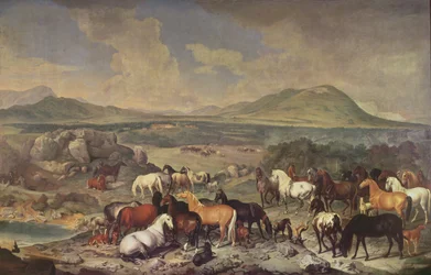 Das kaiserliche Gestüt mit Lipizzanerpferden