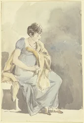 Sitzende Frau