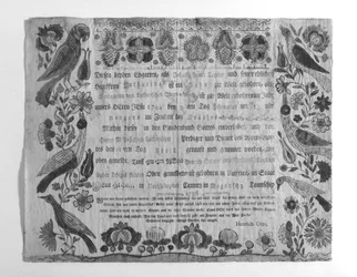 Geburts- und Taufurkunde, 1786