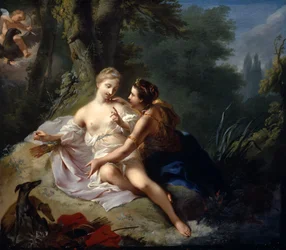 Jupiter in der Gestalt von Diana verführt Callisto